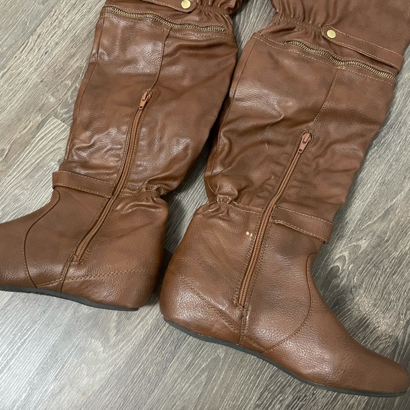 JustFab, Tan Over-the-Knee Boot, Size 7.5 - Picture 2 of 4